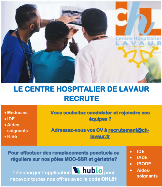 offres vacants centre hospitalier lavaur octobre 2021